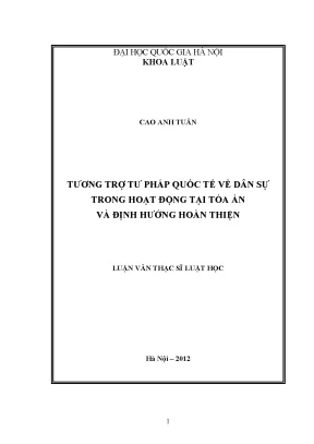 Tương Trợ Tư Pháp Quốc Tế Về Dân Sự Tại Tòa Án: Định