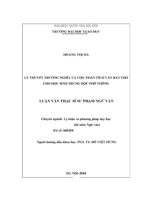 Phương Pháp Dạy Học Dự Án Trong Môn Ngữ Văn Ở Trường