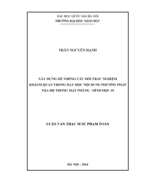 Xây Dựng Hệ Thống Câu Hỏi Trắc Nghiệm Khách Quan Trong