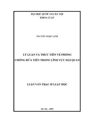 Phòng Chống Rửa Tiền Trong Lĩnh Vực Hải Quan: Lý Luận và