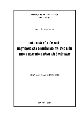 Kiểm Soát Ô Nhiễm Môi Trường Biển Trong Hoạt Động Hàng