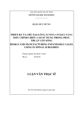 Lồng xương điều chỉnh chiều cao cho phẫu thuật cột sống