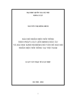 Bảo hộ nhãn hiệu nổi tiếng theo pháp luật EU và bài học