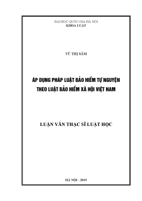 Nghiên cứu áp dụng pháp luật bảo hiểm tự nguyện theo