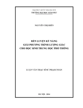 Rèn Luyện Kỹ Năng Giải Phương Trình Lượng Giác Cho Học