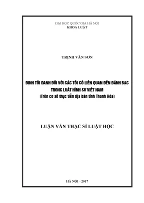 Định Tội Danh Các Tội Đánh Bạc Trong Luật Hình Sự Việt