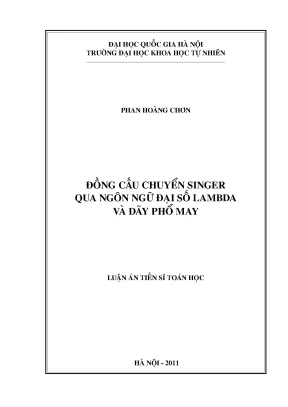Nghiên cứu đồng cấu chuyển Singer qua ngôn ngữ đại số