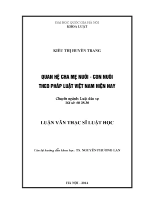Quan hệ cha mẹ nuôi và con nuôi theo pháp luật Việt Nam