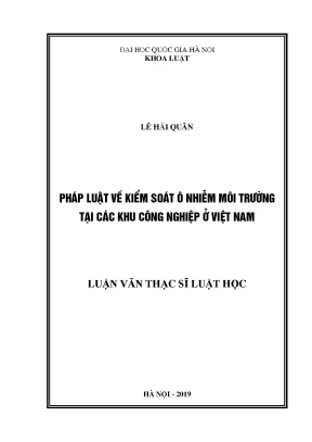 Kiểm Soát Ô Nhiễm Môi Trường Tại Các Khu Công Nghiệp Ở