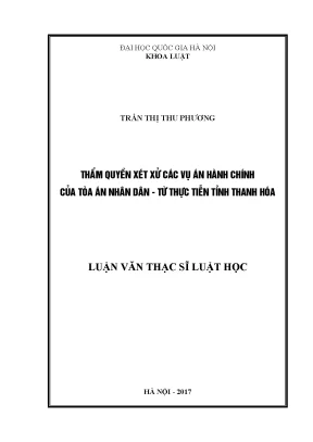 Thẩm quyền xét xử vụ án hành chính của Tòa án nhân dân