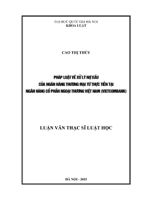 Xử Lý Nợ Xấu Ngân Hàng Thương Mại: Nghiên Cứu Tại