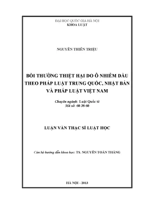 Bồi Thường Thiệt Hại Do Ô Nhiễm Dầu: So Sánh Pháp Luật