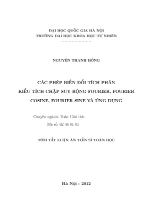 Các Phép Biến Đổi Tích Phân Fourier và Ứng Dụng