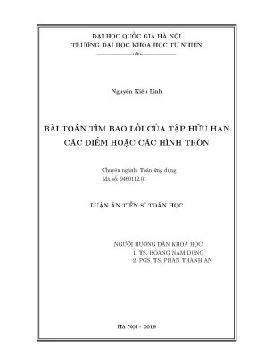 Nghiên cứu bài toán bao lồi cho tập điểm và hình tròn