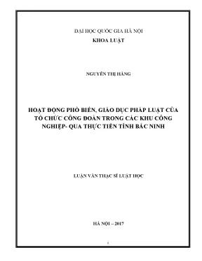 Hoạt động phổ biến giáo dục pháp luật của công đoàn tại