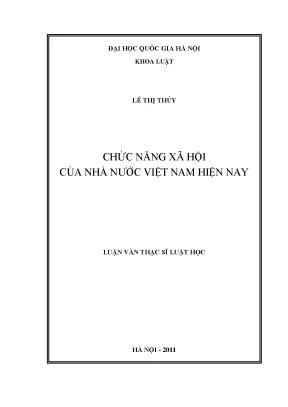 Chức Năng Xã Hội Của Nhà Nước Việt Nam Hiện Nay: Phân