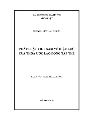 Hiệu lực của thỏa ước lao động tập thể tại Việt Nam