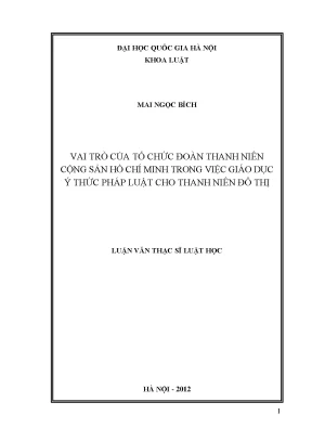 Vai trò của Đoàn Thanh Niên Cộng Sản Hồ Chí Minh trong