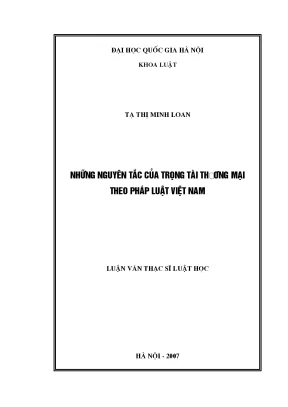Nguyên Tắc Trọng Tài Thương Mại Theo Pháp Luật Việt Nam
