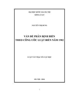 Phân Định Biển Theo Công Ước Luật Biển 1982: Vấn Đề và