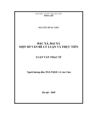 Đặc xá và đại xá: Vấn đề lý luận và thực tiễn tại Việt Nam