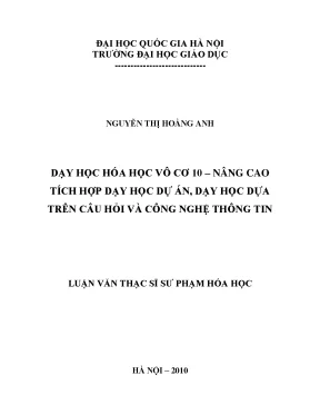 Nâng cao dạy học hóa học vô cơ lớp 10 qua dự án và công