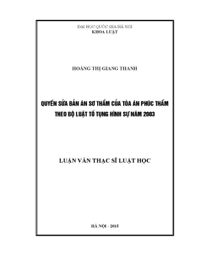 Quyền Sửa Bản Án Sơ Thẩm Của Tòa Án Phúc Thẩm Theo Bộ