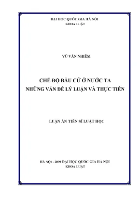 Chế Độ Bầu Cử Ở Việt Nam: Lý Luận Và Thực Tiễn