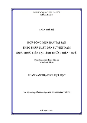 Hợp Đồng Mua Bán Tài Sản Theo Pháp Luật Dân Sự Việt Nam