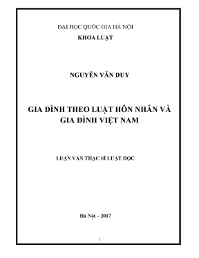 Nghiên cứu về gia đình theo luật hôn nhân và gia đình
