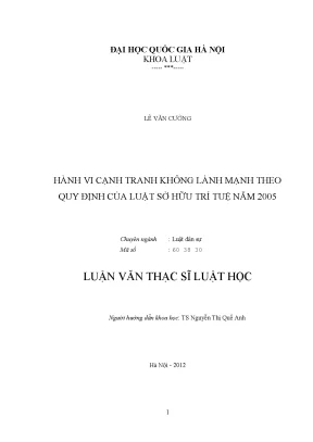 Nghiên cứu hành vi cạnh tranh không lành mạnh theo luật