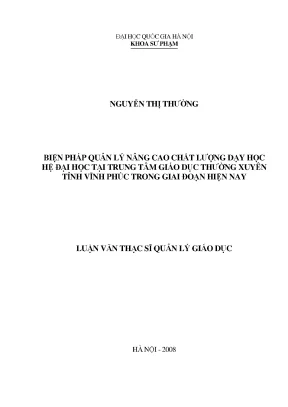Biện Pháp Nâng Cao Chất Lượng Dạy Học Đại Học Tại Trung