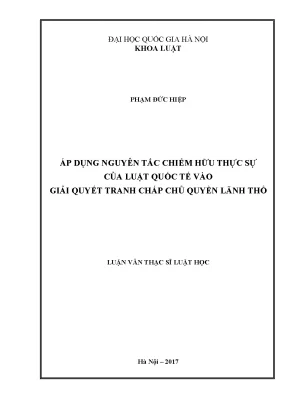 Áp dụng nguyên tắc chiếm hữu thực sự trong giải quyết