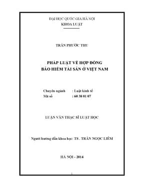 Nghiên cứu về hợp đồng bảo hiểm tài sản tại Việt Nam