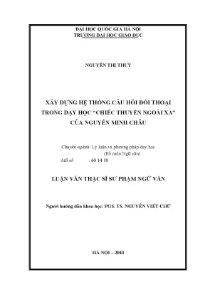 Xây Dựng Hệ Thống Câu Hỏi Đối Thoại Trong Dạy Học "Chiếc 