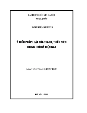 Ý Thức Pháp Luật Của Thanh Thiếu Niên Trong Thời Kỳ Hiện Nay
