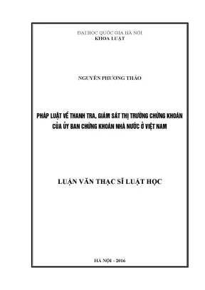 Nghiên cứu về thanh tra giám sát thị trường chứng khoán