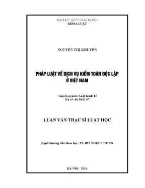 Nghiên cứu về dịch vụ kiểm toán độc lập tại Việt Nam