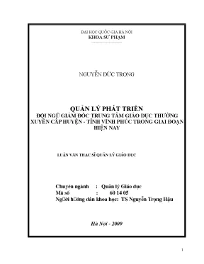 Quản lý phát triển đội ngũ giám đốc trung tâm giáo dục
