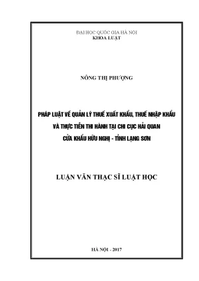 Quản Lý Thuế Xuất Nhập Khẩu Tại Chi Cục Hải Quan Cửa