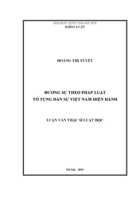 Nghiên cứu về Đương sự trong Pháp luật Tố tụng Dân sự