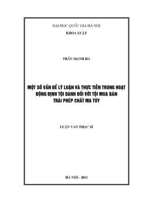 Vấn đề lý luận và thực tiễn trong định tội danh tội mua