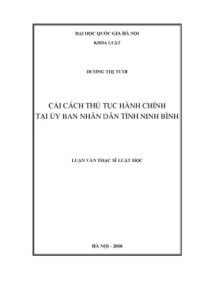Cải Cách Thủ Tục Hành Chính Tại Ủy Ban Nhân Dân Tỉnh