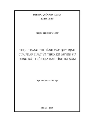 Thực trạng thi hành pháp luật về thừa kế quyền sử dụng
