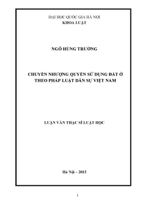 Chuyển Nhượng Quyền Sử Dụng Đất Ở Theo Pháp Luật Dân Sự