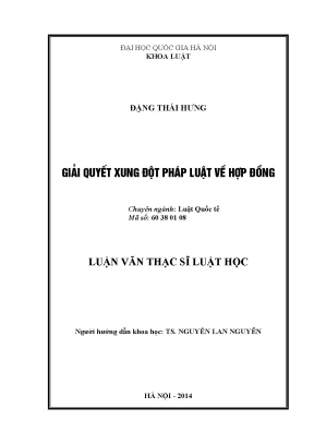 Giải Quyết Xung Đột Pháp Luật Về Hợp Đồng Tại Việt Nam