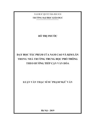 Dạy Học Tác Phẩm Nam Cao và Kim Lân Trong Nhà Trường