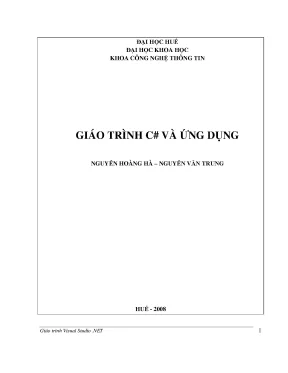 Giáo Trình C# và Ứng Dụng Hiện Đại