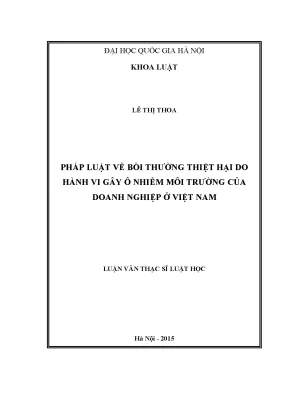 Bồi Thường Thiệt Hại Do Ô Nhiễm Môi Trường Của Doanh