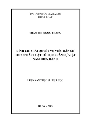 Đình Chỉ Giải Quyết Vụ Việc Dân Sự Theo Pháp Luật Tố